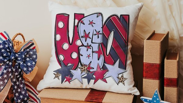 stars and stripes pillow covers decorative pillows for couch, leopard print USA decor, patriotic gifts for women, 4th of July throw pillow