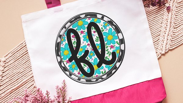 turquoise Florida tote bag for beach, cute Florida gifts for her, floral Florida beach bags for cruise, Florida realtor gifts for women