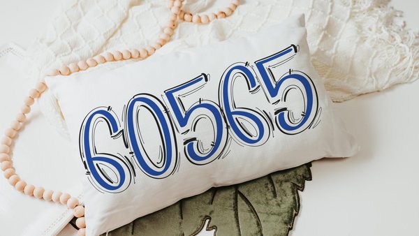 custom zip code pillow for her, long pillows for full beds girls dorm decor, royal blue school spirit gifts, real estate agent gifts for
