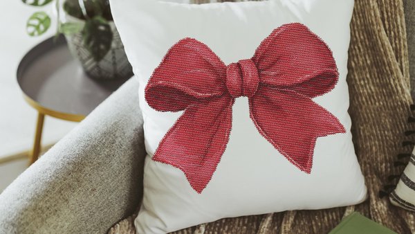 Red coquette bow decorative 