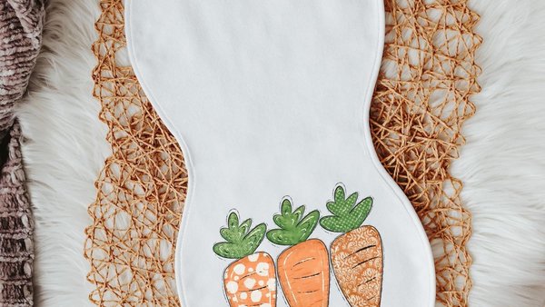 Happy Easter baby burp cloth, Easter carrots spit up towels, Easter baby gifts for newborn, baby first Easter basket stuffers for infants