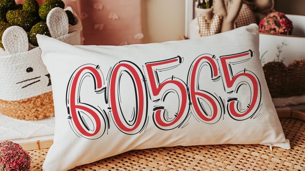 custom zip code pillow lumbar throw pillows for couch red school spirit decor, real estate agent gift, realtor office decor, college student