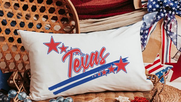 custom Texas pillow for couch, best gifts for her, long pillows for full beds, patriotic decor for home, Texas gifts for women, Texas dorm