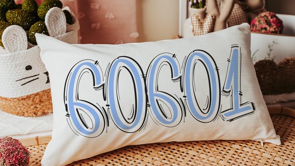 custom carolina blue zip code pillow lumbar throw pillows for couch blue school spirit decor, college dorm essentials, teenage girl gifts