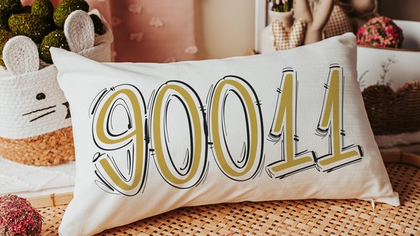 custom zip code pillow lumbar decorative bed pillow cover cute dorm stuff, real estate office decor, moving gift for daughter, gold school