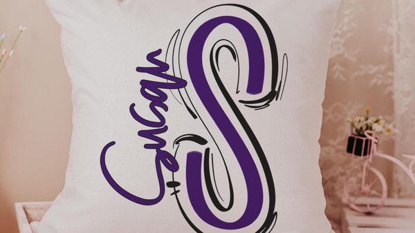 Personalized purple pillow with name on it, new home gifts for girls, teenage girl gifts, tween girl bedroom decor, initial pillow for