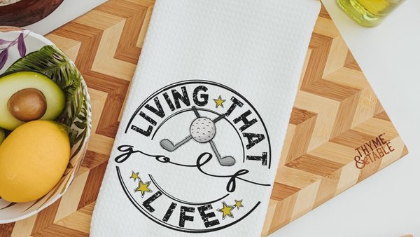 living that sports mom life golf kitchen towels fun golf towels for women, golf gifts for her, lady golfer gifts, golf hand towel, Mothers