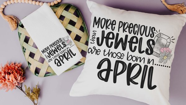 more precious than jewels Christian throw pillows for women, April gifts for daughter, Proverbs 3:15 hand towel, April birthday gift for her