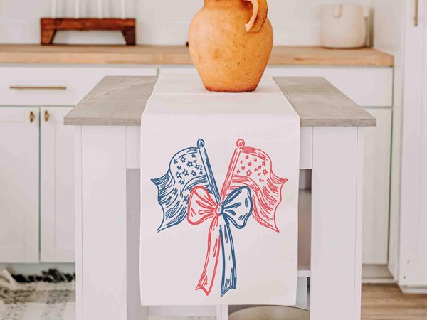 American flag table runner