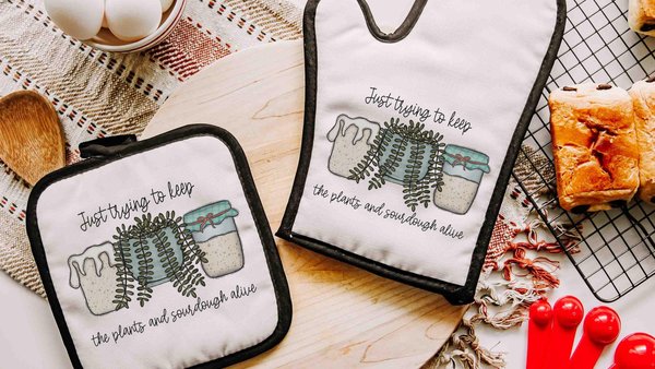 Sourdough pot holder & oven mitts