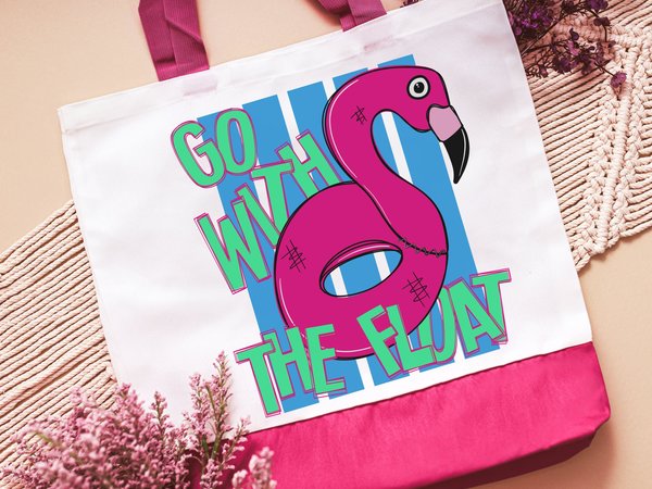 Go with the float cute tote bag