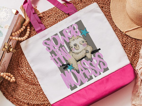 Slow as molasses tote bag