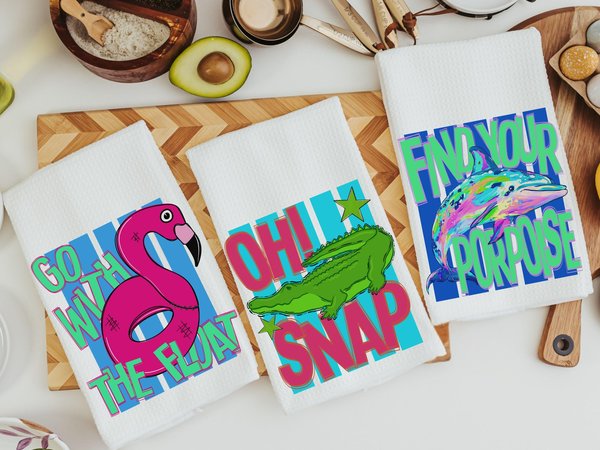Go with the float funny hand towels