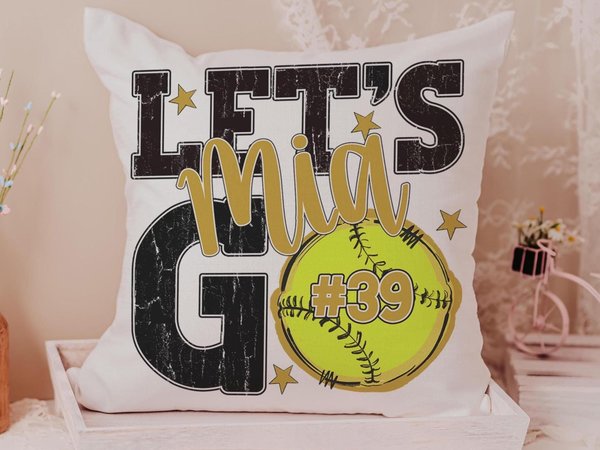 CapableByDesign personalized name and number throw pillows