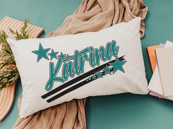 CapableByDesign personalized name throw pillow