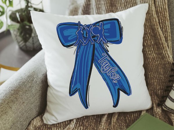 CapableByDesign personalized with a name, marching band throw pillow