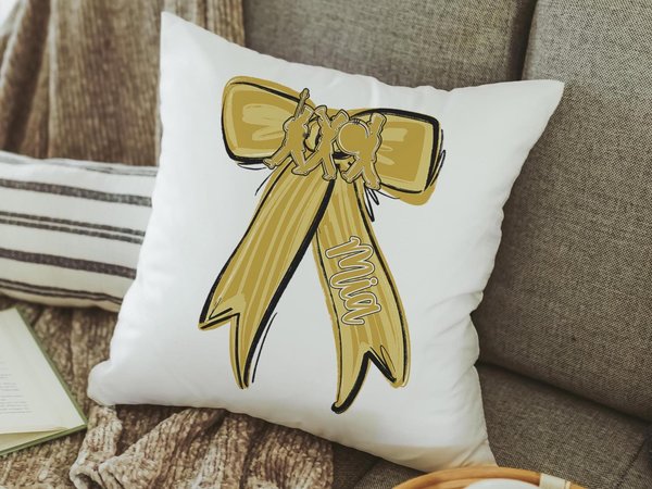CapableByDesign personalized with a name, marching band throw pillow